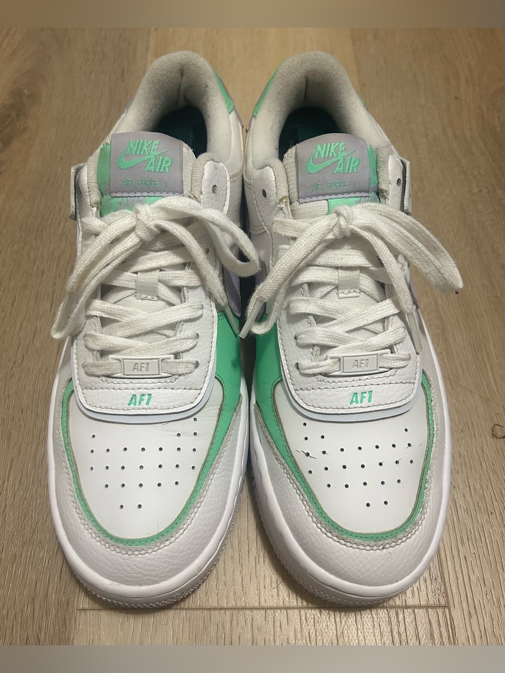 Nike Air Force 1 Low Shadow - White & Mint Green